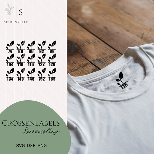 Plotterdatei Größenlabels "Sprössling"