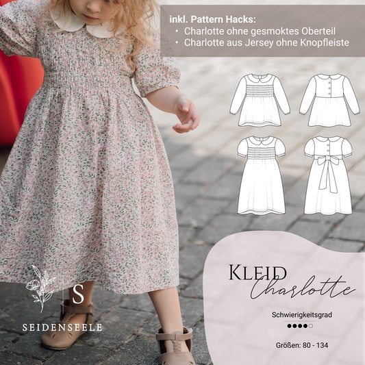 Kleid Charlotte (+ Papierpuppe Lizzy)